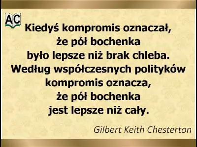 Autor: Gilbert Keith Chesterton co znaczy kompromis