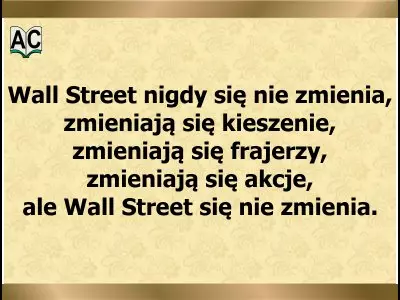 Giełda nigdy się nie zmienia