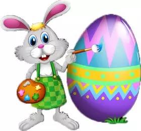 Pisanki Wielkanocne Zając maluje pisanki